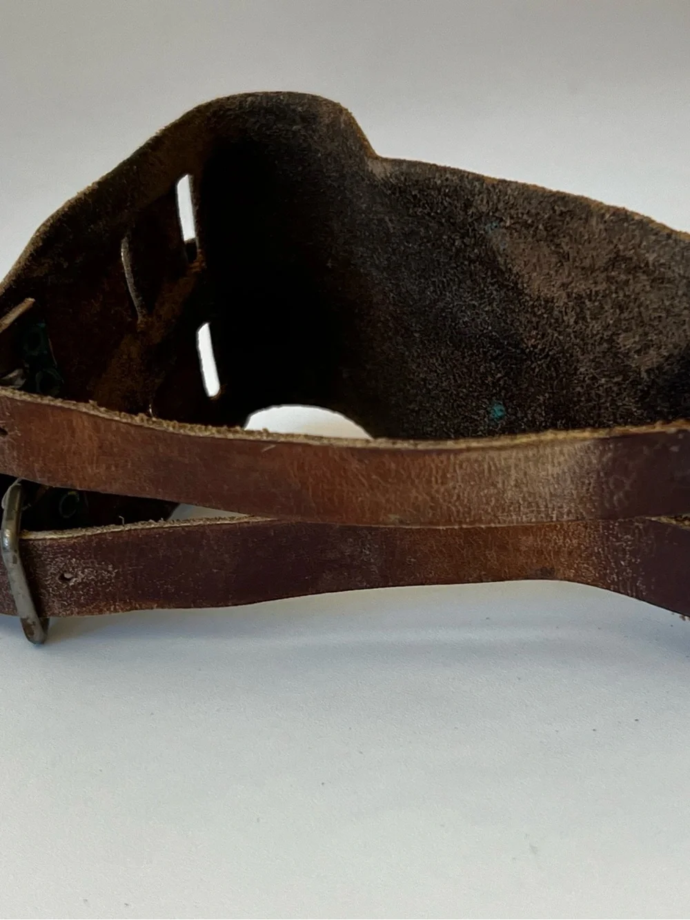 VTG RARE 1940s Bub Duribilknit Genuine Leather Wrist Supporter Style Double 1544